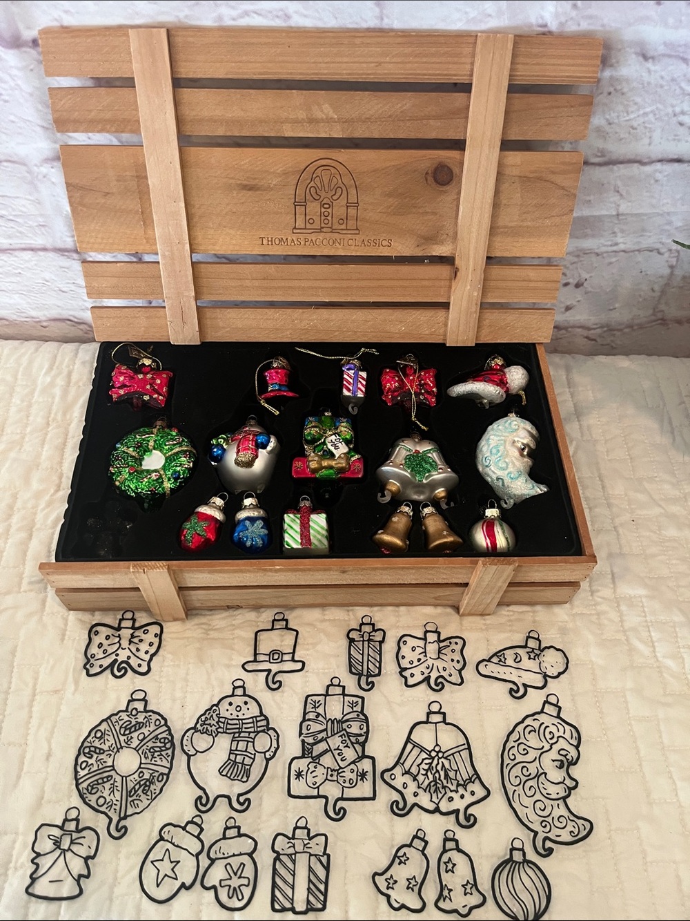 Thomas Pacconi Vintage Holiday Ornament Set - Multi-Color All The Classics